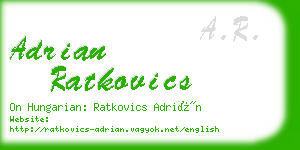 adrian ratkovics business card